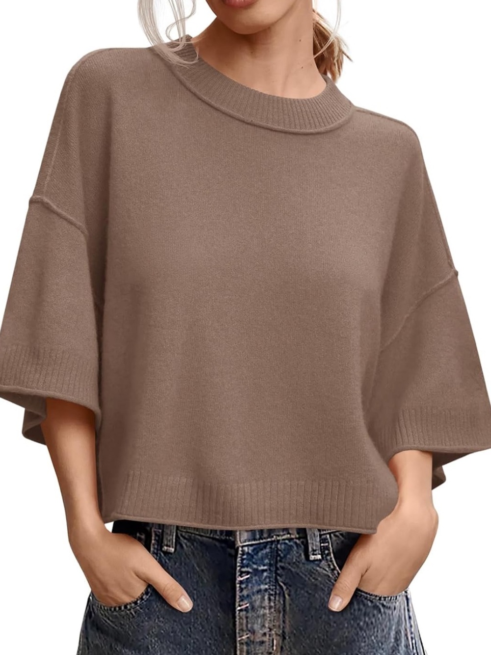 Oversized Summer Short Sleeve Sweater, XL Brand New